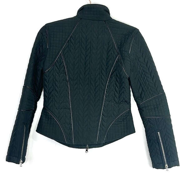 Reaction Kenneth Cole Moto Quilted Mock Neck Jacket - Picture 2 of 8